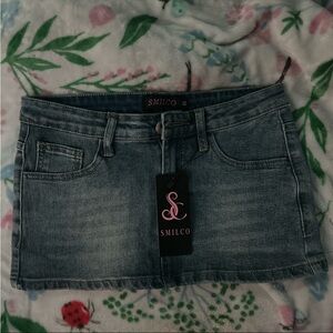 rare y2k mini denim skirt